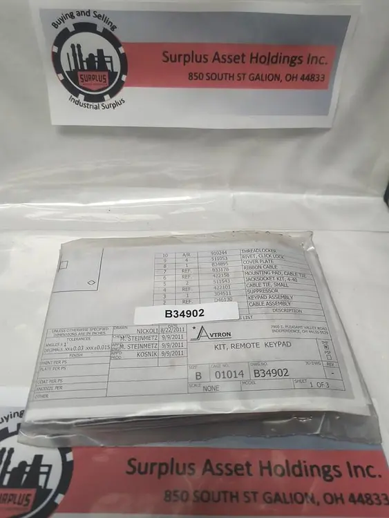 New | in-Stock AVTRON B34902 Miscellaneous Equipment (Electrical & Power) | Surplus Asset Holdings #1192257