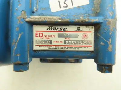 Morse 13GED Worm Gearbox 15:1 Reducer 116rpm 56C LH Output