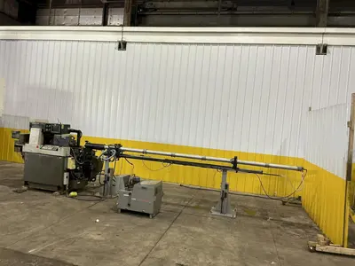 12' LNS MODEL 3.20HS-4.8 HYDRAULIC CNC LATHE MAGAZINE STYLE BAR FEEDER: YOBRO #25107