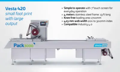 Pack3000 Vesta 420 Thermoformer / Rollstock Machine