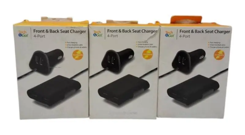 Tech & Go | NEW (3) Front & Back Car Chargers