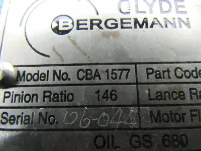 Clyde Bergemann CBA 1577 Rebuilt Retractable Sootblower Carriage