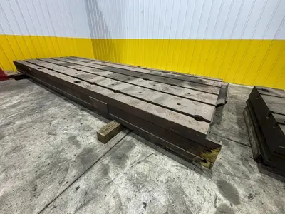 77" X 226" X 13-3/4" HIGH T-SLOTTED FLOOR LAYOUT PLATE: STOCK #11259