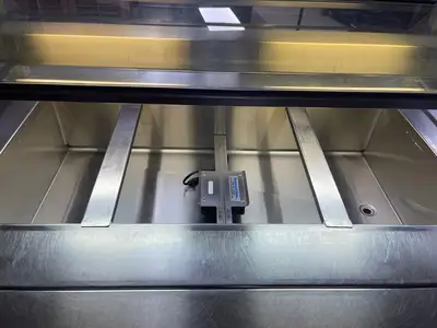 Used ColorPoint Used 50" Colorpoint 50-CFMA 3 Pan Refrigerated Salad Bar with Sneeze Guards 120V Food Displays Illinois US | Falcon Restaurant Supply #1375715