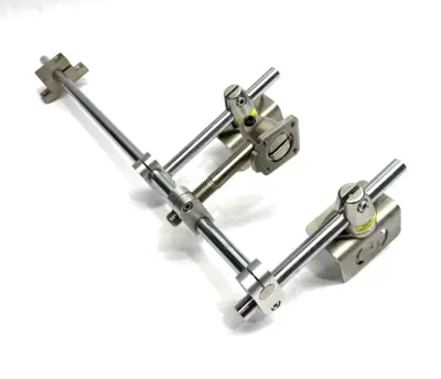 USED KEYENCE, IFM, SICK ADJUSTABLE SENSOR MOUNTING BRACKET ASSEMBLY 16" HEIGHT, 5" ARM LE