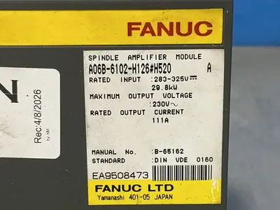Used FANUC A06B6102H126#H520 Spindle Drives Ohio US | HGR 24 #1316513