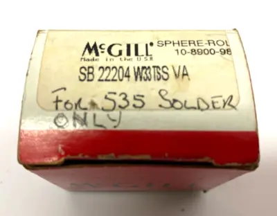 New | in-Stock McGill Spherical Roller Bearing SB22204W33TSSVA Bearings Michigan US | Maverick Industrial Sales #1502253