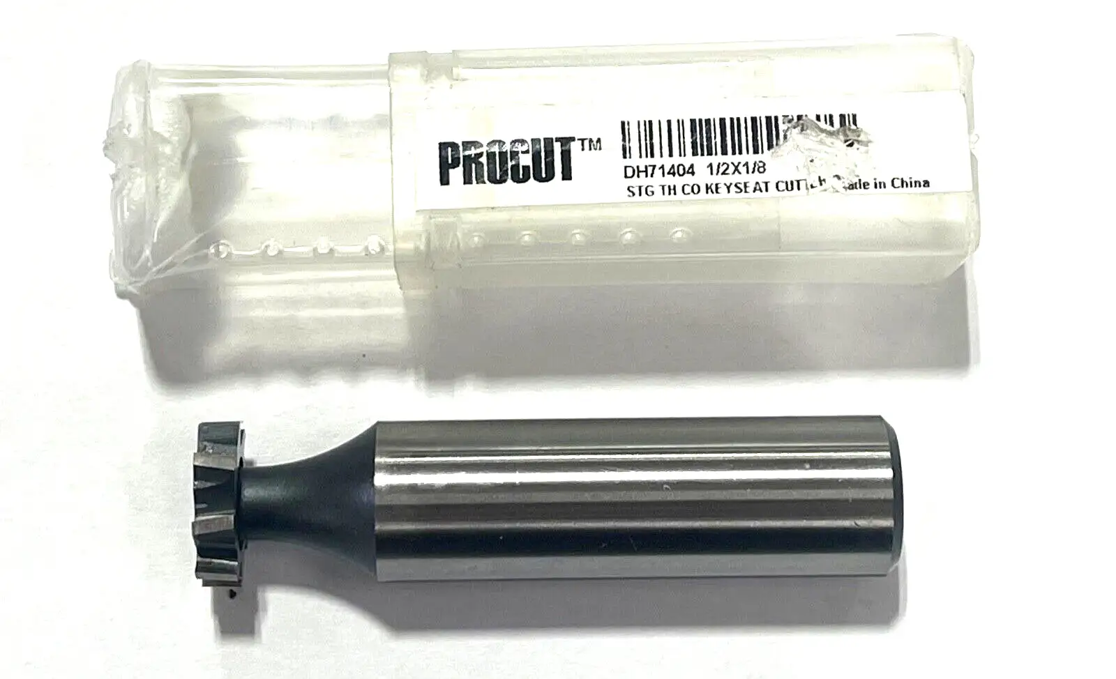 ProCut 1/2" Cobalt M42 Woodruff Keyseat Cutter 1/2" Shank Staggered Tooth