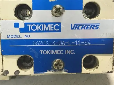 USED TOKIMEC VICKERS DG20S-3-0A-L-11-S4