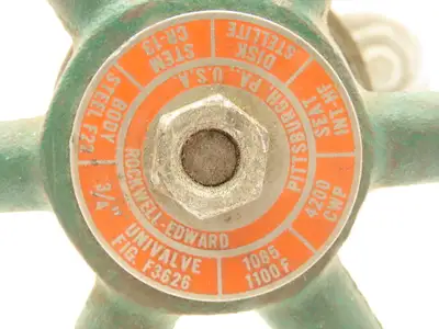 Edward F3626 Univalve Y-Pattern Manual Globe Valve 3/4" Socket F22 Steel 4200CWP