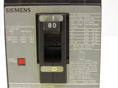 Used SIEMENS _UNKNOWN_ Circuit Breakers Indiana US | Arrow Industrial #1365081