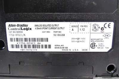 USED ALLEN BRADLEY 1756-OF6CI OUTPUT MODULE 1756OF6CI