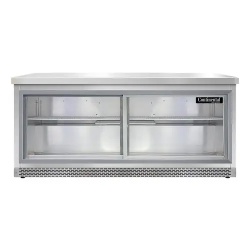 Continental SW72NSGD-FB 72" Worktop Refrigerator W/ (3) Sections, 115v