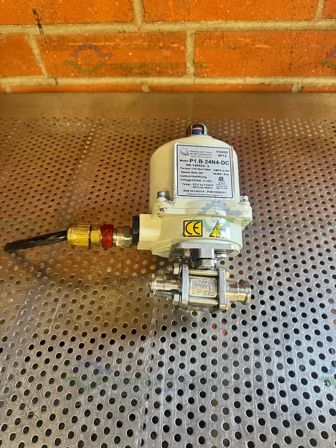 Used PROMATION P1.B-24N4-DC PRECISION ACTUATION VALVE W/ 3- WAY 3.4" VALVE Valves/Fittings California US | Equipment Lab #1418445