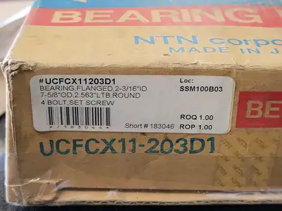 Round Flange Block Bearing 2-3/16" Bore, UCFCX11-203D1
