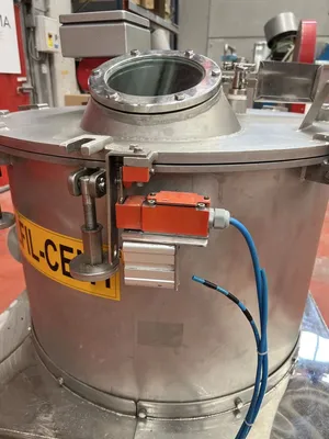 RINA 100F-600 sanitary ATEX perforate basket centrifuge, 316SS.
