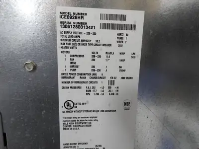 New | in-Stock ice o matic Unused Ice-O-Matic ICE0926HR Remote Ice Machine, Cube-Style As-Is Ice Machines Illinois US | Falcon Restaurant Supply #1376449