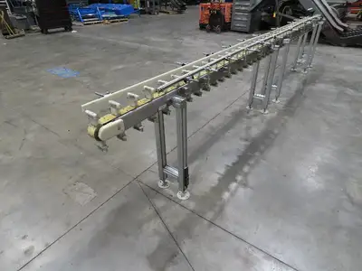 QC Industries 17' Automation Indexing Conveyor 2" Modular Cleated Timing Belt