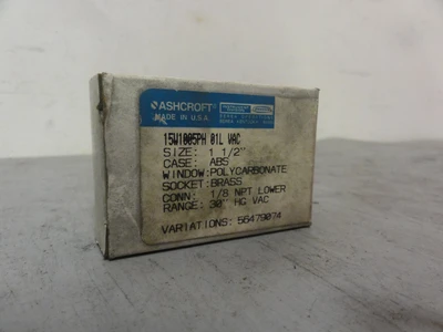 NEW ASHCROFT 15W1005PH 01L
