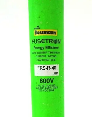 2 NEW BUSSMANN FUSETRON FRS-R-40 FUSES FRSR40