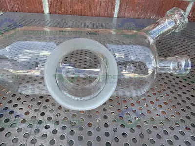 USED USA LAB GLASS BUMP TRAP W/ ID40/ED60 JOINT AND ID18/ED35 JOINTS