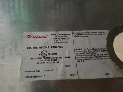 Used HOFFMAN A60H3612SSLP3PT Electrical Boxes Michigan US | ND Industrial Surplus #1208401