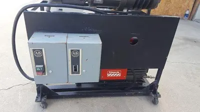 EDWARDS 40 TWO STAGE ROTARY VACUUM PUMP , GEC alpak motor 090SD
