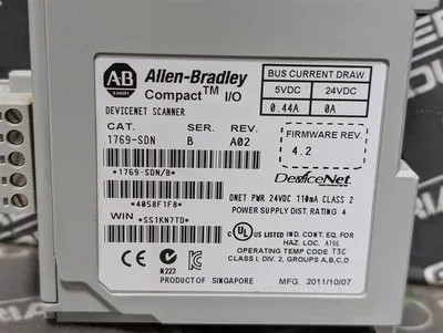 Allen Bradley 1769-SDN/B Compact I/O DeviceNet Scanner Module F/W 4.2 Used