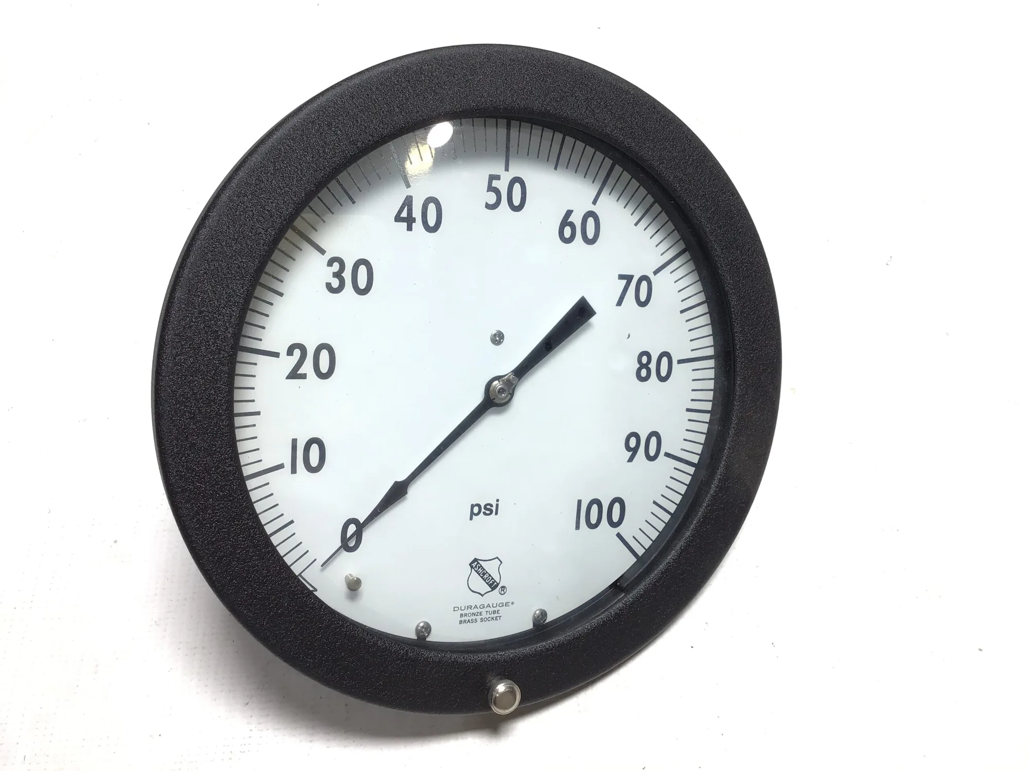 Ashcroft 1JA11470-017 Pressure Gauge 1/4″NPT Bronze Tube Brass Socket 0-100PSI