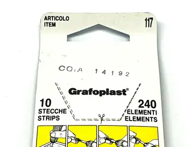 117P81BY | Grafoplast  Trasp System Wire Markers - Black on Yellow 10 Strips - New