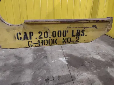 10 TON X 40" WIDE MAZZELLA C-HOOK CRANE COIL LIFTER: STOCK #23568