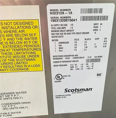 Used SCOTSMAN HID312A-1A Refrigeration Units British Columbia CA | Surrey Food Equipment #1493640