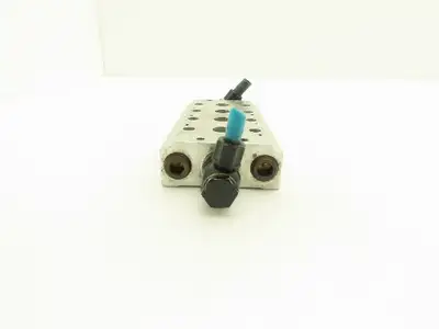 Concordia Fluidtecknik Pneumatic 4 Station Aluminum Manifold Block 3/8" NPT