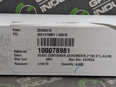 Graseby 26003030 STI Monitor Single Stream Dessicant Chamber New NIB