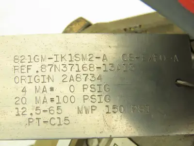 Foxboro 821GM-IK1SM2-A Pressure Transmitter 	20mA= 100psi 12.5-65V