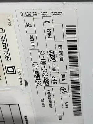 10 hp, Size 1, Motor Starter 8536SCO3H623S, LTMR27PFM, LTMEV40FM