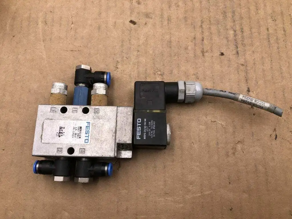 FESTO MFH-5-1/8 4 Way, 5 Ported Solenoid Valve 24-120PSI 1/8″