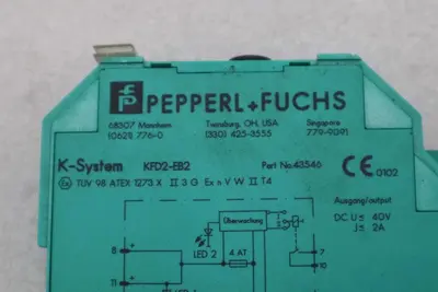 PEPPERL + FUCHS KFD2-EB2 Power Feed Module KFD2EB2 43546 STOCK K-3829