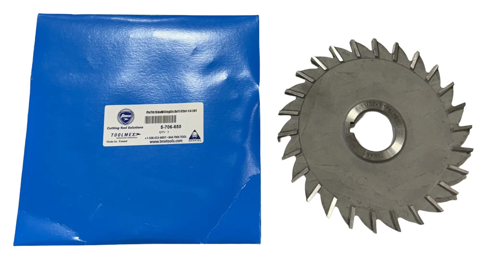 TMX 6" x 11/32" x 1-1/4" HSS Side Milling Cutter 26 Teeth