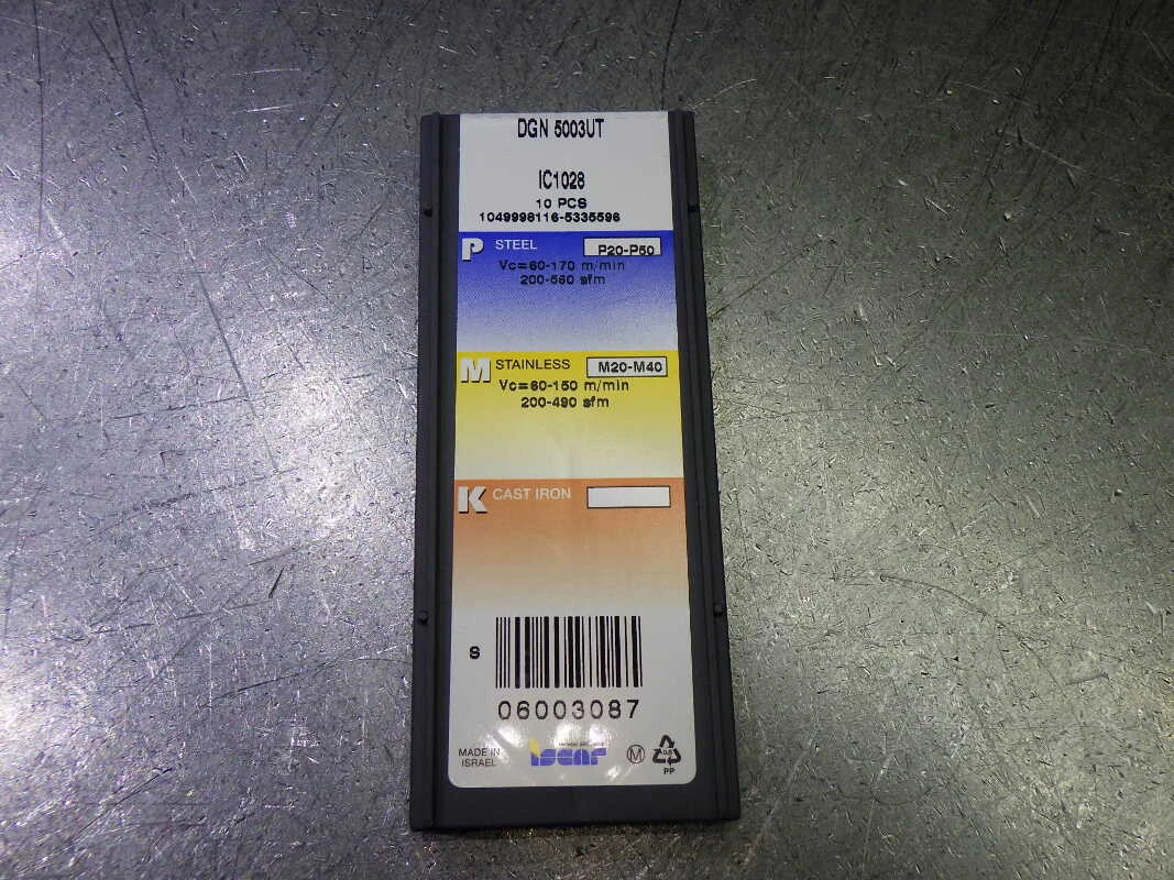 Iscar Carbide Grooving Inserts QTY10 DGN 5003UT IC1028 (LOC310)