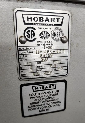 Hobart Mixer 80 qt  # 41350