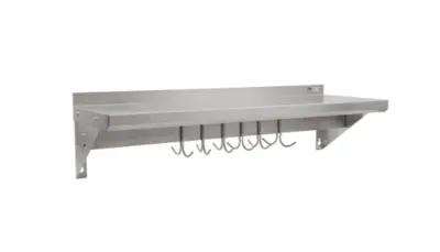 New | in-Stock John Boos New John Boos BHS1248PR Wall Shelf w/ Riser & 1 Bar Pot Rack, 48 x 12" Food, Restaurant, & Bakery Parts & Accessories Illinois US | Falcon Restaurant Supply #1376726
