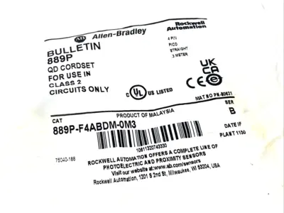 New | in-Stock Allen Bradley 889P-F4ABDM-0M3 Connector Accessories Michigan US | Maverick Industrial Sales #1393040