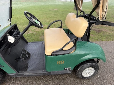 (1) 2019 E-Z-Go EFI golf cart with a Kawasaki gas engine, model 657061G01, includes canopy, fold-dow...