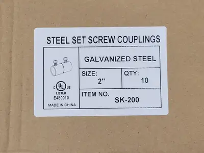 2" Steel Set Screw Coupling SK-200 (Box of 7)