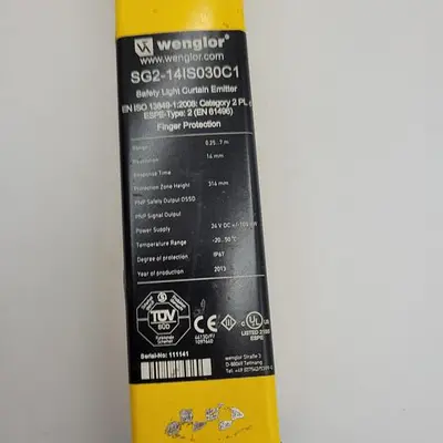 USED WENGLOR WENGLOR SG2-14IS030C1 SAFETY LIGHT CURTAIN EMITTER