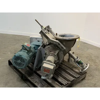 Used 10" Side Entry Flo-tronics Stainless Steel Offset Rotary Feeder Airlock