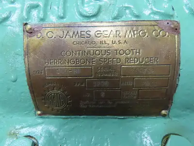 D. O. James Gear MFG. Size 105 HD 25:1 Gear Reducer 5 Hp. Helical Gearbox