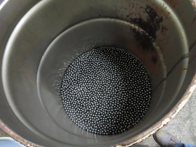 5/8" diameter Polished Steel Ball Mill Media, 11,200 pounds