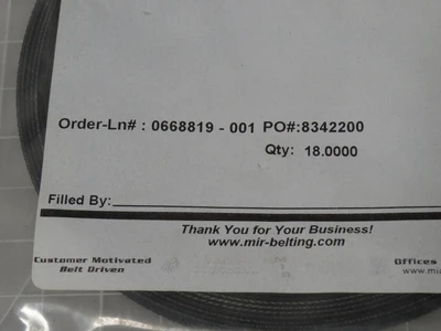 New | in-Stock MIR _UNKNOWN_ Belts | OCO Industrial #1589844